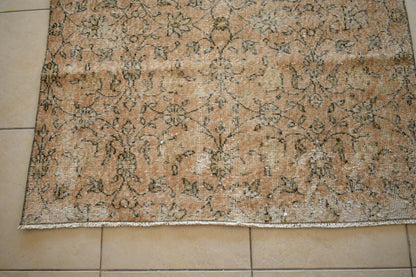 Vintage Oushak Rug 6.4x3.7 ft Turkish Floor Rug Faded Area Rug Oriental Rug U02