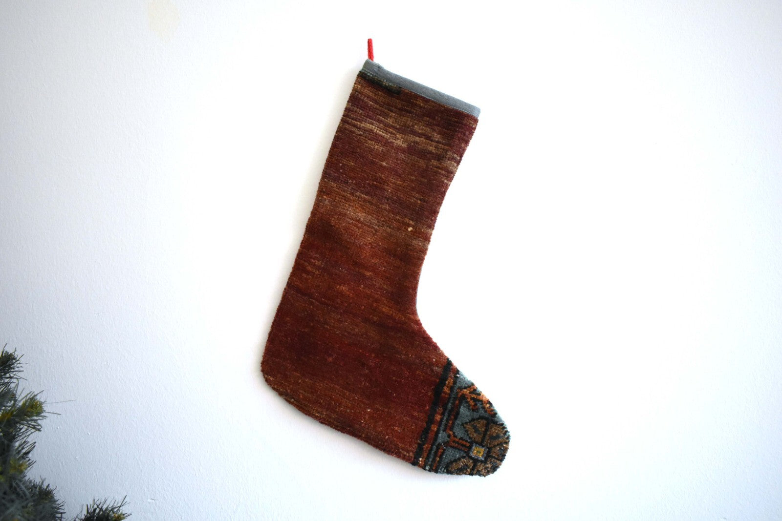 Christmas Stocking Kilim Christmas Sock Rug Gift Stocking Xmas Decor Socks S24