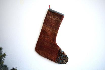 Christmas Stocking Kilim Christmas Sock Rug Gift Stocking Xmas Decor Socks S24