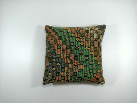 16x16 Ethnic Vintage Turkish Rug Pillow Cover Home Decorative Boho Cushion E01