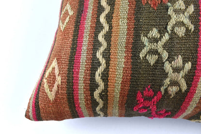 20x20 Kilim Pillow Cover Handmade Vintage Oushak Kilim Cushion Cover 4647