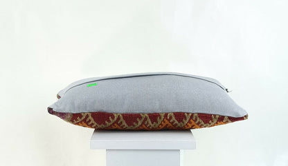 Kilim Lumbar Cover 8x16 in Handmade Oriental Rug Tribal Ethnic Pillow Case A1044