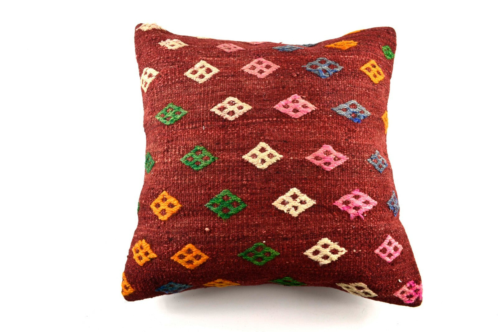 Oushak Kilim Pillow Cover 20x20 Handknotten Vintage Sofa Cushion Cover A2789