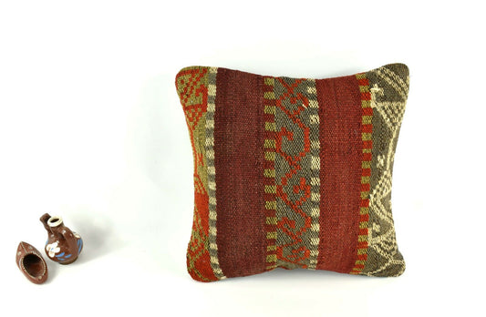 Kilim Pillow Cover 14x14 Vintage Home Decorative Sofa Couch Cushion A2459