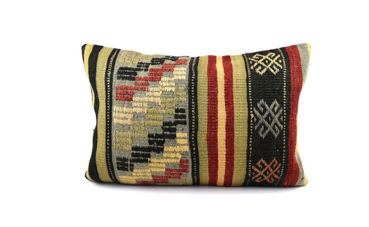 16x24 Kilim Pillow Cover Handmade Vintage Anatolian Lumbar Cushion Cover 4780