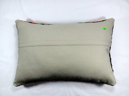 Kilim Pillow Cover 16x24 Tribal Vintage Turkish Carpet Lumbar Pillow Cover E48