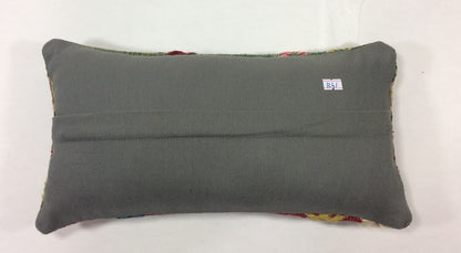 Turkish Cushion Cover 8"x16" Handmade Vintage Boho Ethnic Throw Pillow Case 1241