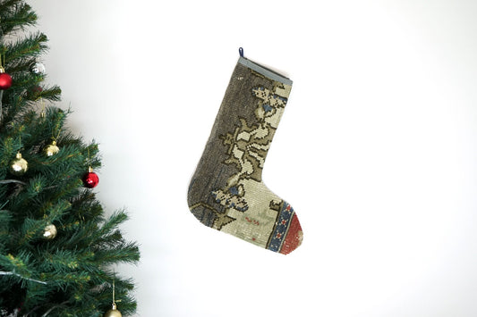 Kilim Christmas Stocking Vintage Rug Stocking Ethnic Decorative Xmas Socks S490