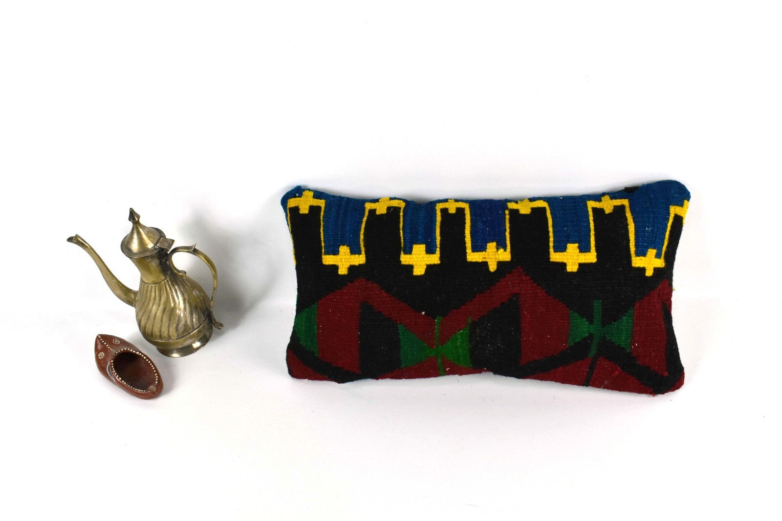 Turkish Cushion Cover 8"x16" Handmade Vintage Boho Ethnic Throw Pillow Case 3737