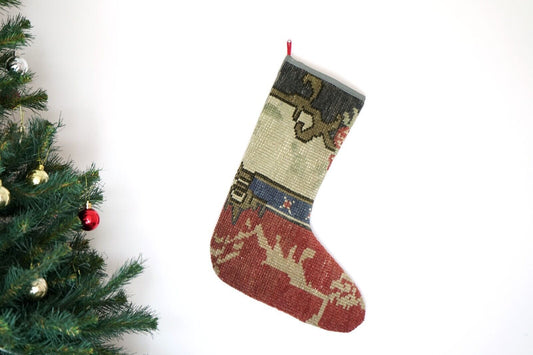 Vintage Christmas Decoration Kilim Christmas Stocking  Xmas Santa Socks S377