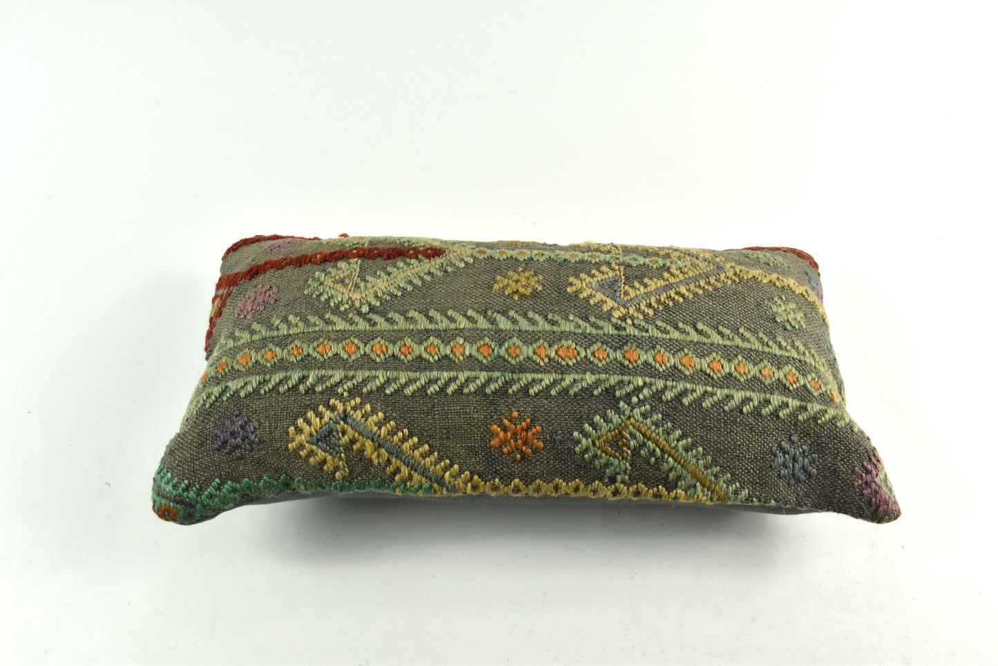 Turkish Cushion Cover 8"x16" Handmade Vintage Boho Ethnic Throw Pillow Case 3755