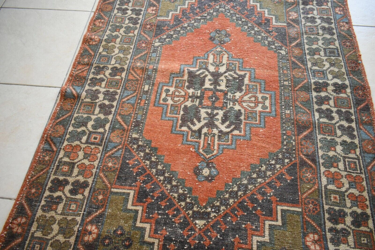 Faded Oushak Rug 6x3.5 ft Anatolian Rug Turkish Carpet Boho Floor Rug U10