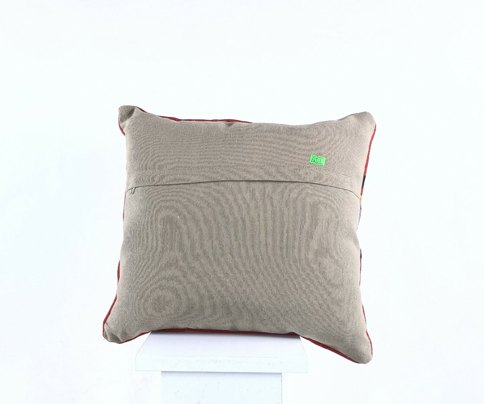  Turkish Kilim Pillow Cover 16x16 Home Decorative Wool Oushak Rug Cushion A531