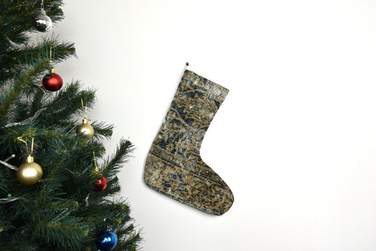 Kilim Christmas Stocking Vintage Rug Stocking Ethnic Decorative Xmas Socks S955