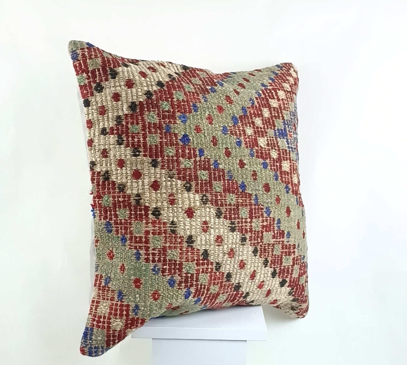 20x20 Kilim Pillow Cover Handmade Vintage Oushak Kilim Cushion Cover 2536