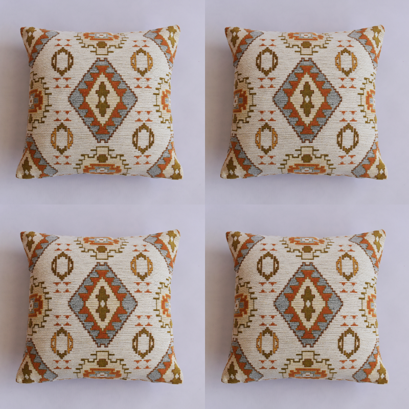  Kilim Pattern Pillow Cover 4 pcs/set Throw Cushion Sofa Couch Boho Lumbar Case