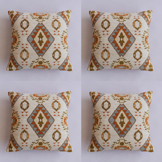  Kilim Pattern Pillow Cover 4 pcs/set Throw Cushion Sofa Couch Boho Lumbar Case