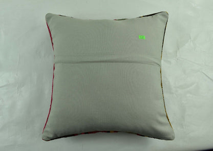 18"x18" Kilim Pillow Cover  Handmade Turkish Vintage Cushion Tribal Lumbar 3035