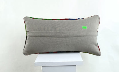 Turkish Cushion Cover 8"x16" Handmade Vintage Boho Ethnic Throw Pillow Case 2620