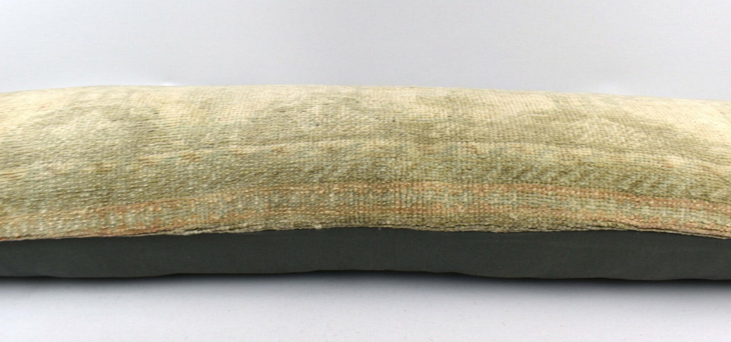 12x48 Vintage Rug Pillow Cover Handwoven Kilim Lumbar Pillow Cover A3310