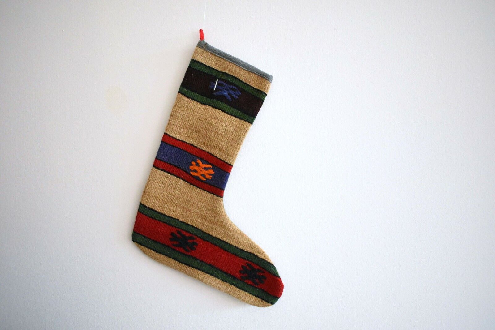 Rug Christmas Socks, Christmas Decoration, Kilim Christmas Stocking, S73