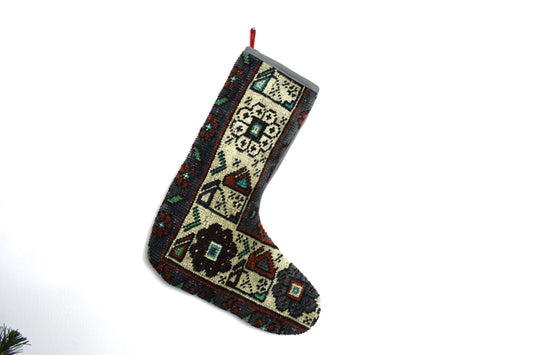 Kilim Christmas Stocking Vintage Rug Stocking Ethnic Decorative Xmas Socks S602