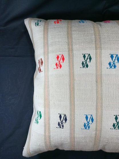 22x22 Kilim Pillow Cover Handmade Vintage Oushak Kilim Cushion Cover E135