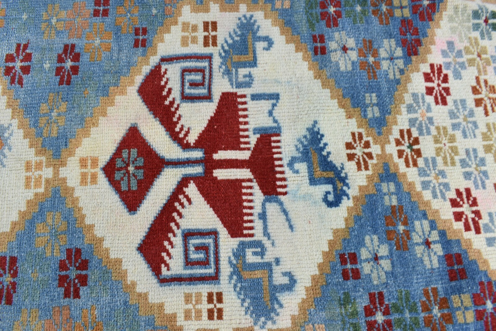 3.8x1.7 ft Anatolian Runner Small Vintage Rug Oushak Runner Mini Turkish Rug Y82