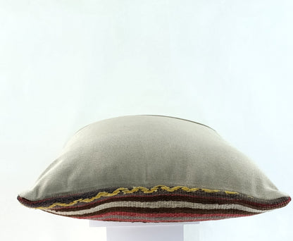 18"x18" Kilim Pillow Cover  Handmade Turkish Vintage Cushion Tribal Lumbar 2351