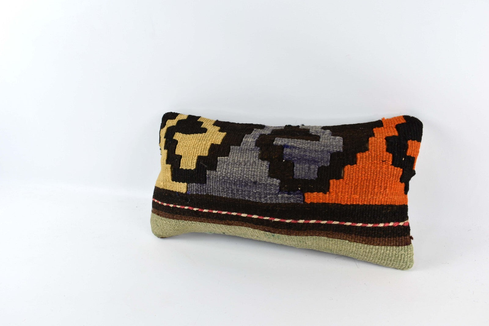 Turkish Cushion Cover 8"x16" Handmade Vintage Boho Ethnic Throw Pillow Case 4453