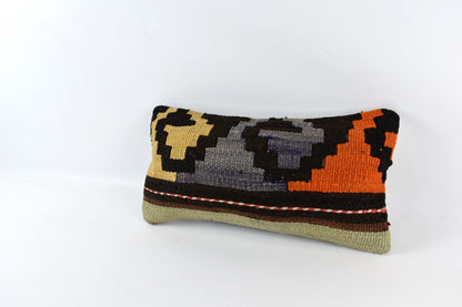 Turkish Cushion Cover 8"x16" Handmade Vintage Boho Ethnic Throw Pillow Case 4453