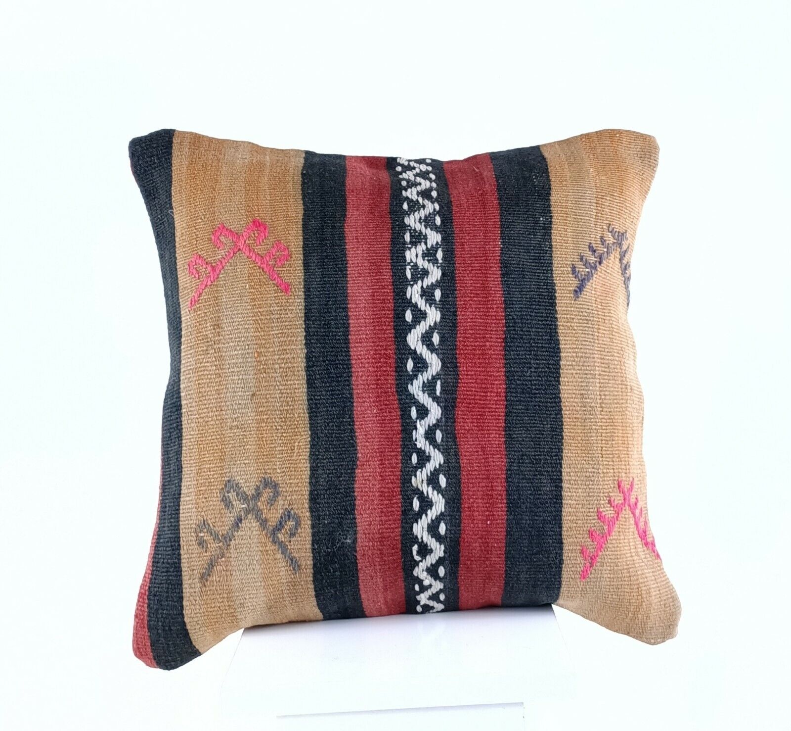 Oushak Kilim Pillow Cover 16x16 Handmade Rug Traditional Sofa Couch Cushion A589