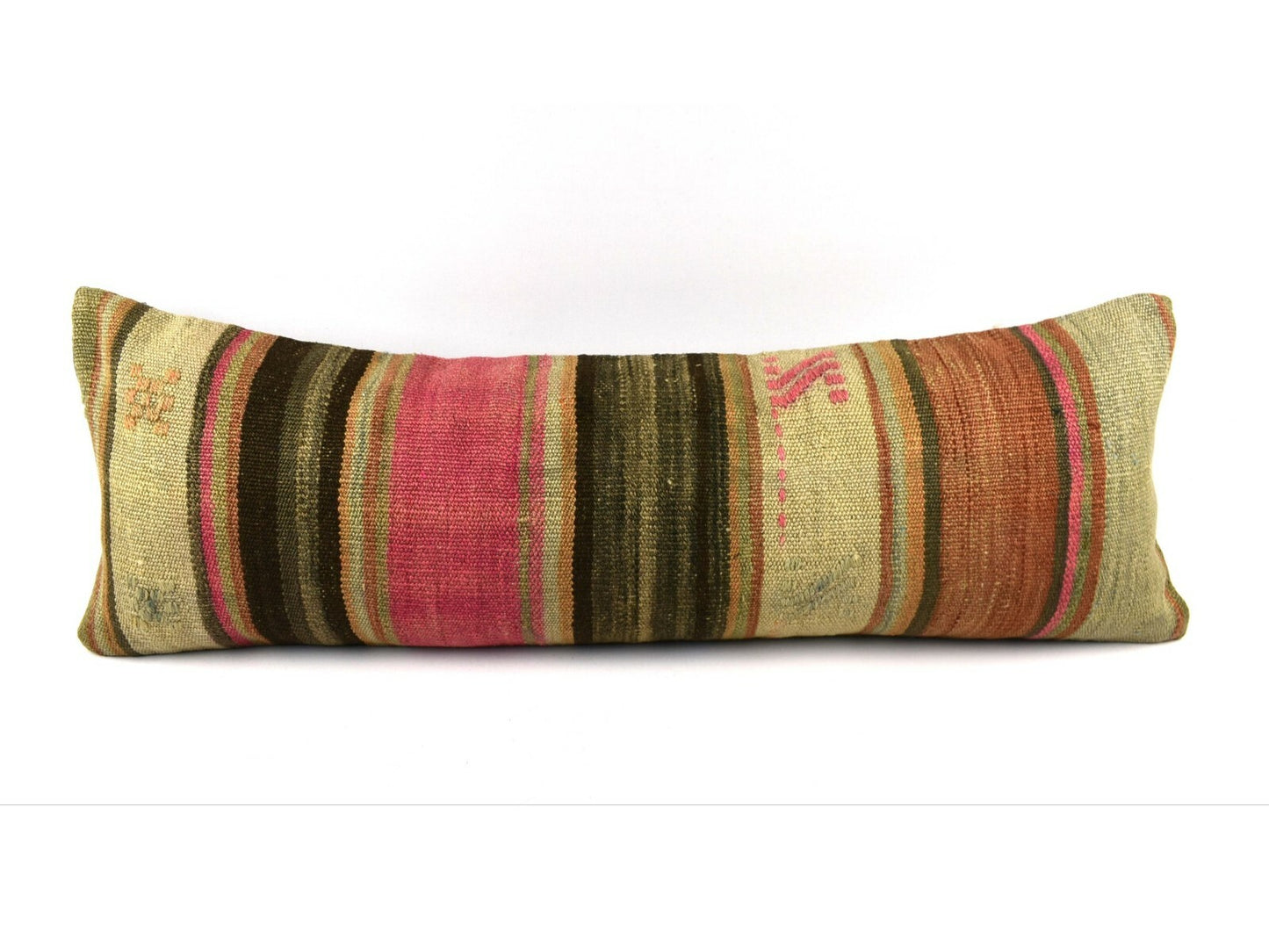 Kilim Pillow Cover 12x36 Handwoven Ethnic Vintage Handwoven Kilim Cushion A3237