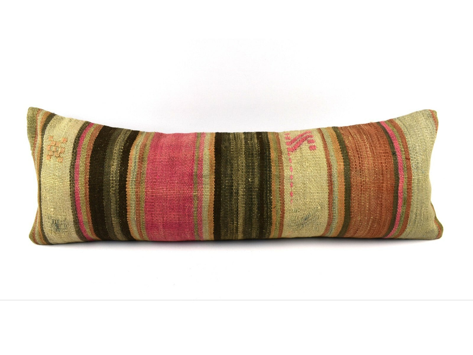 Kilim Pillow Cover 12x36 Handwoven Ethnic Vintage Handwoven Kilim Cushion A3237