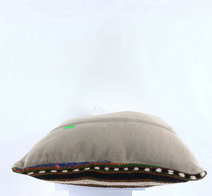 Turkish Handmade Kilim Pillow Cover 16x16 Home Decorative Wool Throw Lumbar A623