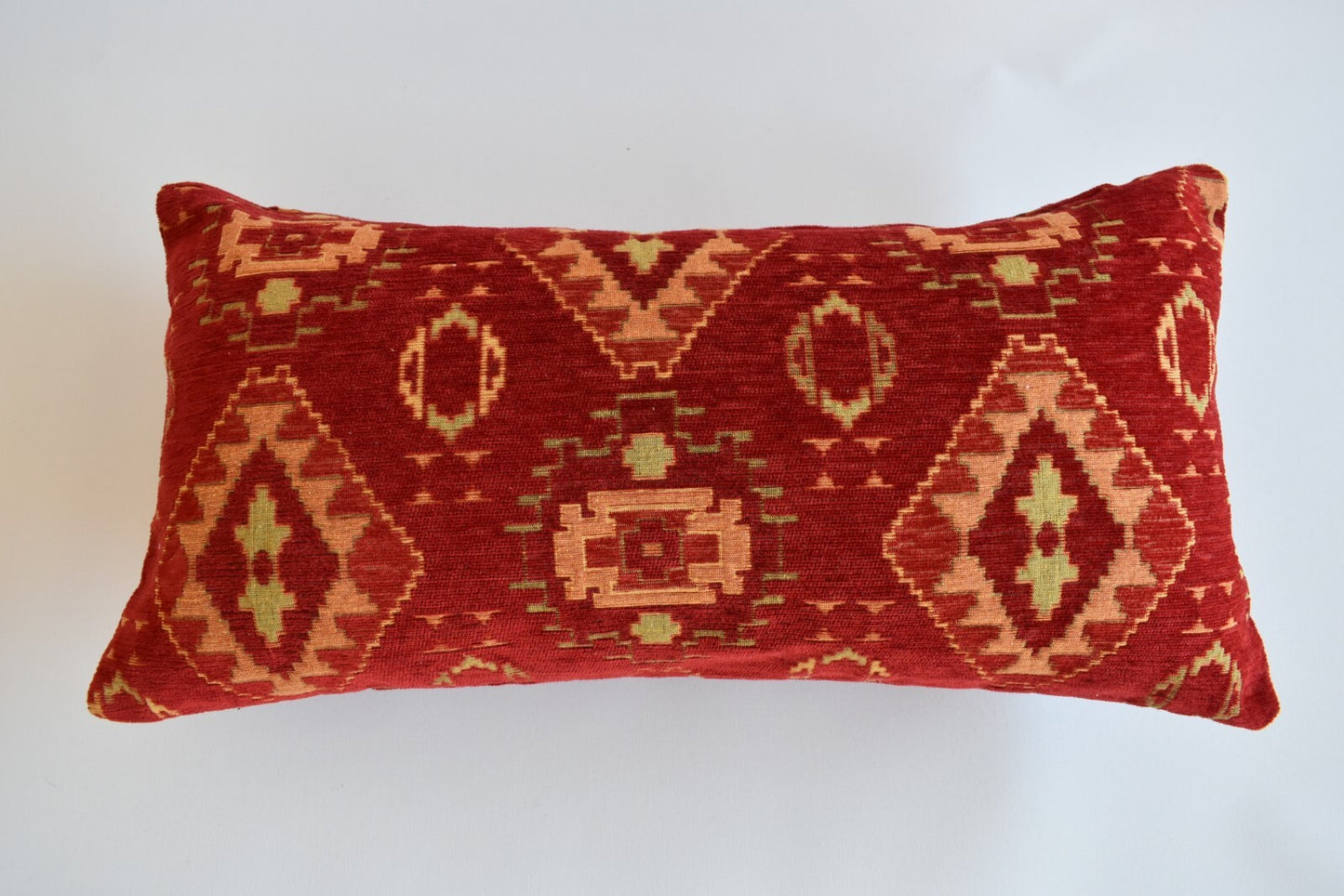 2 pcs/set Kilim Design Fabric Pillow Cover Handmade Ethnic Tribal Rustic Lumbar