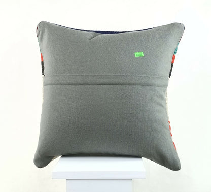 Kilim Pillow Cover 16x16 Oriental Traditional Handmade Bohemian Cushion A1138