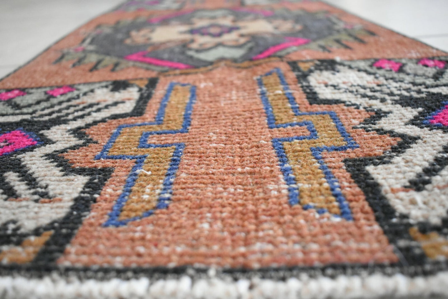  Oushak Runner 3x1.3 ft Vintage Turkish Runner Floor Runner Faded Runner Y21