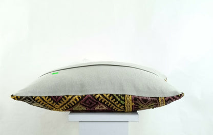 Kilim Pillow Cover 12x20 Turkish Handmade Sofa Couch Floor Lumbar Cushion A1246