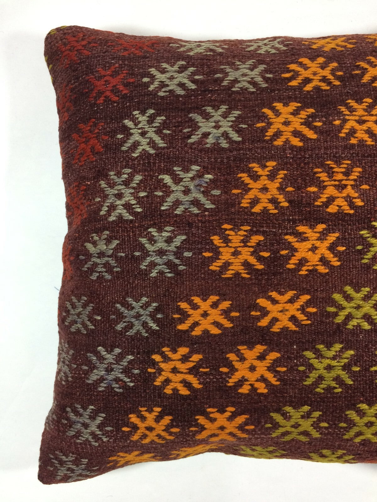 Kilim Pillow Cover 18x18 Vintage Turkish Rug Boho Handmade Lumbar Cushion A106