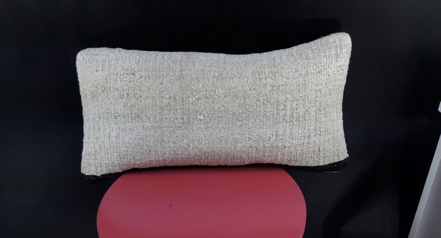 10x20 Kilim Lumbar Pillow Cover Vintage Ethnic Oushak Kilim Pillow Cover E1134