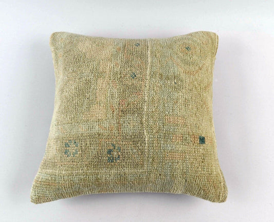 16x16 Oushak Rug Pillow Cover Decorative Handmade Vintage Cushion Cover A3144