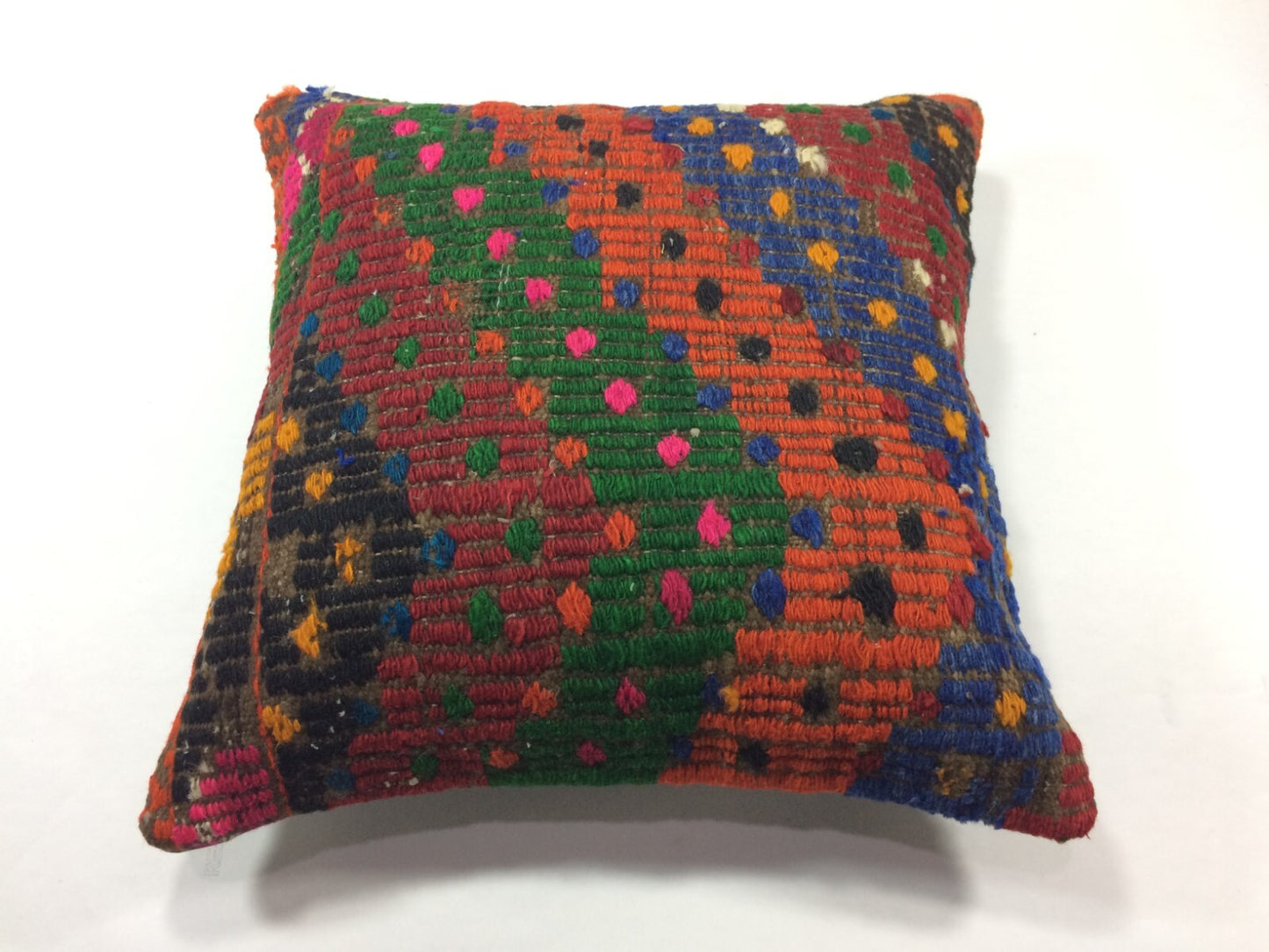 18"x18" Kilim Pillow Cover  Handmade Turkish Vintage Cushion Tribal Lumbar 1282
