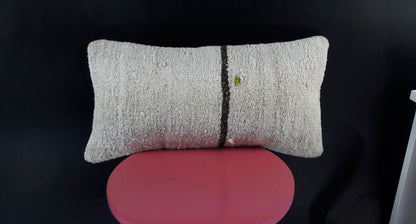 10x20 Kilim Lumbar Pillow Cover Vintage Ethnic Oushak Kilim Pillow Cover E1139