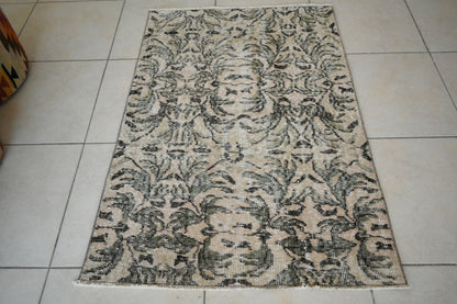 Small Turkish Runner 4x2.6 ft Vintage Runner Hallway Runner Handwoven Runner R12