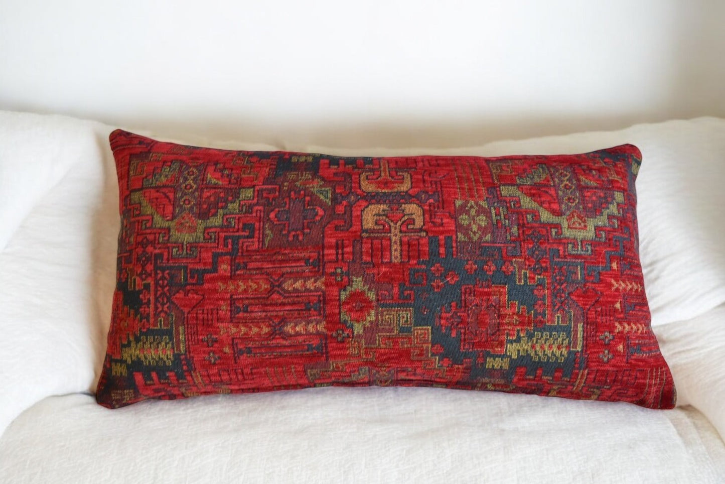 2 pcs/set Kilim Design Fabric Pillow Cover  Ethnic Lumbar Cushion with Insert
