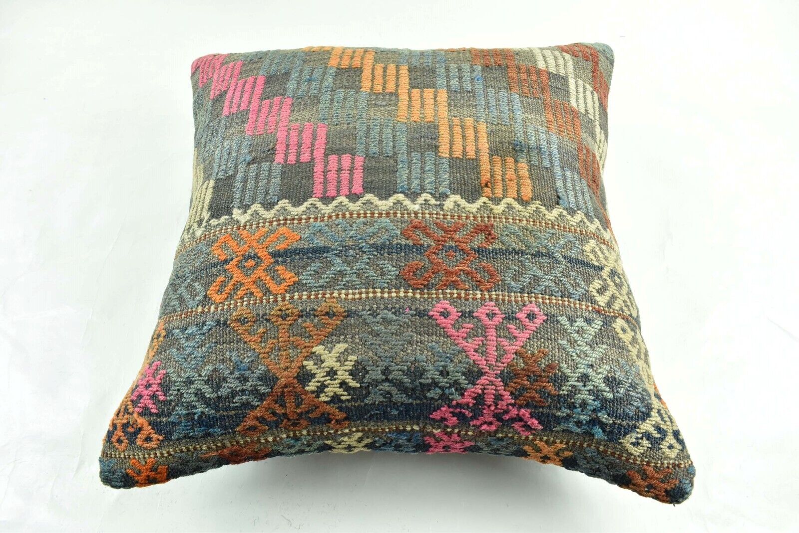 20x20 Kilim Pillow Cover Handmade Vintage Oushak Kilim Cushion Cover 2979