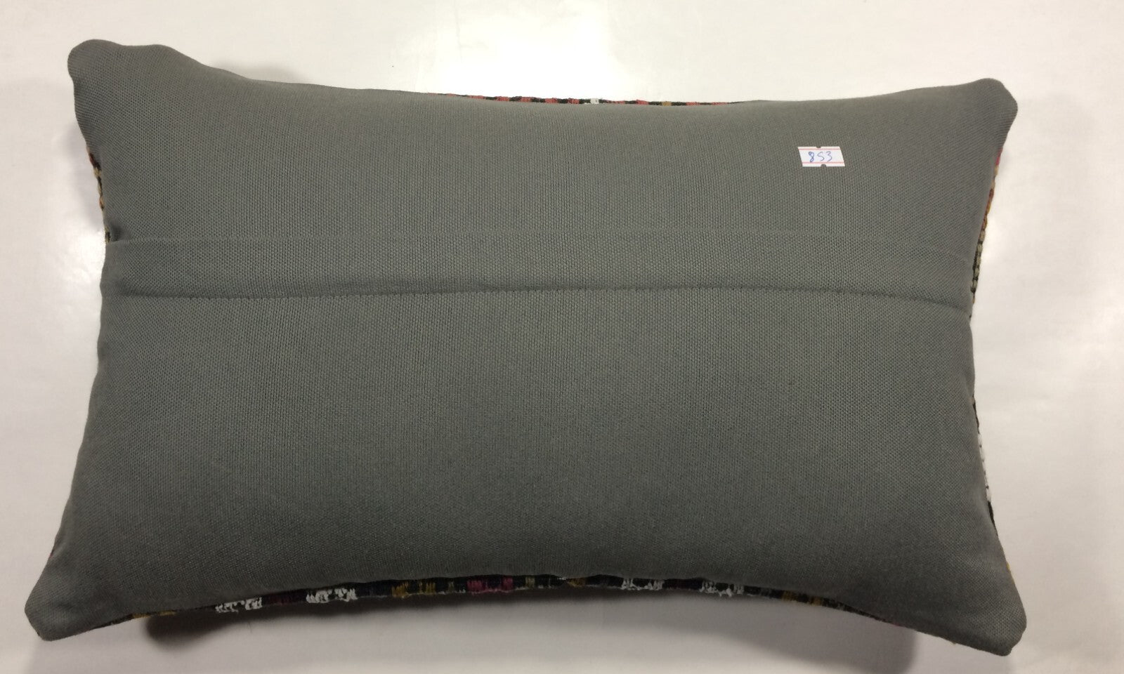 Kilim Pillow Cover 12x20 Handmade Turkish Rug Boho Ethnic Lumbar Cushion 853