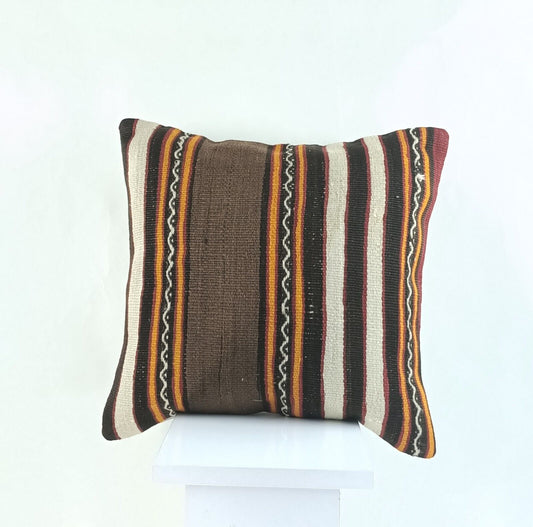 16x16 Ethnic Vintage Turkish Rug Pillow Cover Home Decorative Boho Cushion A844