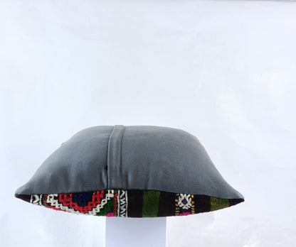 18"x18" Kilim Pillow Cover  Handmade Turkish Vintage Cushion Tribal Lumbar 1838